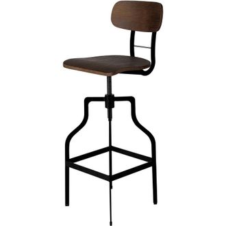 Rendez-Vous D&eacute;co Rendez-vous D&eacute;co - Silla de bar de madera vintage, regulable en altura 66/85 cm - Retro