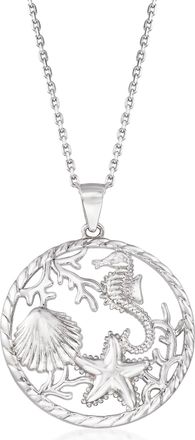 Ross-Simons Sterling Silver Sea Life Pendant Necklace
