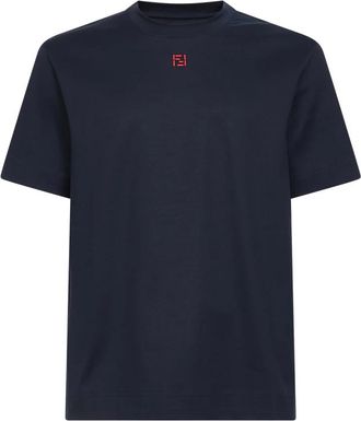 Fendi FF Selleria T-shirt - Heren - T-shirts - Blauw - M - Katoen - Tops