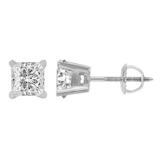 Grown Brilliance 14KT White Gold 1.50 Carat Lab Grown Diamond Stud Earrings for Women