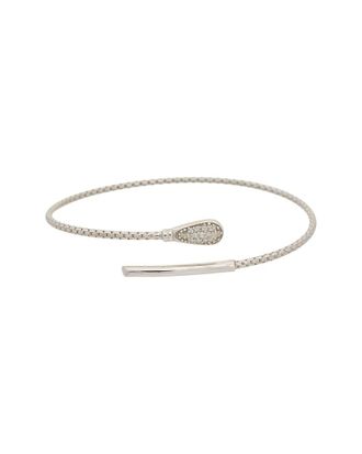 Meshmerise 18K Plated 0.07 Ct. Tw. Diamond Bangle Bracelet