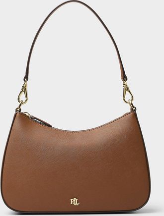 Lauren Ralph Lauren Womens Danni gold logo leather crossbody bag