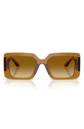 Versace 55mm Square Sunglasses in Transparent Yellow /Brown at Nordstrom