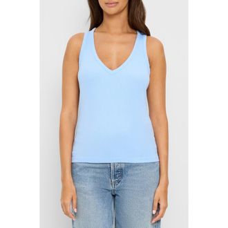 Michael Stars Ivara Racerback Rib Tank in Sky at Nordstrom, Size X-Small
