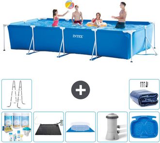 Intex Piscina Con Estructura Rectangular - 450x220x84 Cm - 7-piezas S20078