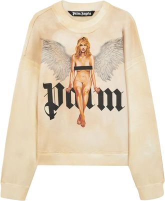 Palm Angels Felpa Crystal Pin Up - Toni neutri