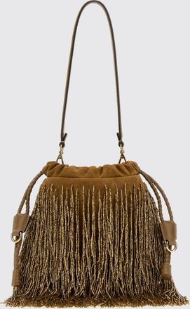 Etro Kalispera Mini Suede Bucket Bag with Fringes and Beads