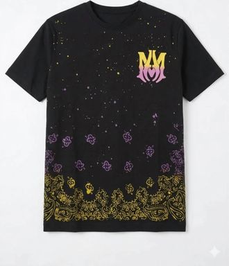 Amiri Mens Bandana Bleach Ma Logo T-Shirt In Black