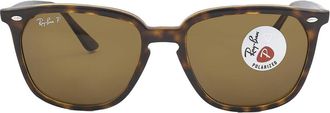 Ray-Ban Polarized Brown Square Unisex Sunglasses RB4362 710/83 55