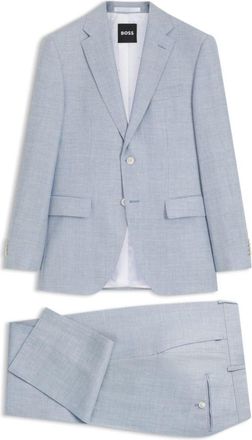 BOSS Two-piece regular-fit suit in checked fabric