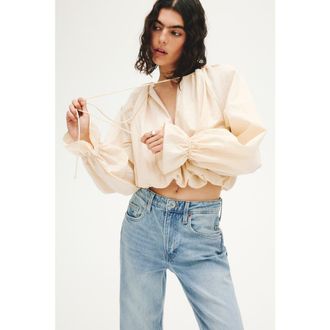 H&M Bootcut High Waist Jeans in Light Denim Blue at Nordstrom, Size 12