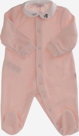 Il Gufo Girls Full-Length Velvet Jumpsuit Pink Main: Cotton Tracksuit Sets