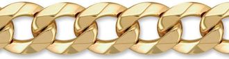 Jewelco London 9ct Gold Heavy Weight Curb Link 17mm Chain Bracelet 9 inch - JCN024Q