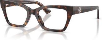 Giorgio Armani 51mm Cat Eye optical glasses in Tortoise at Nordstrom