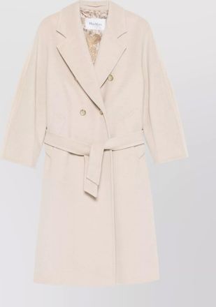 Max Mara belted double-breasted long coat with button detailing