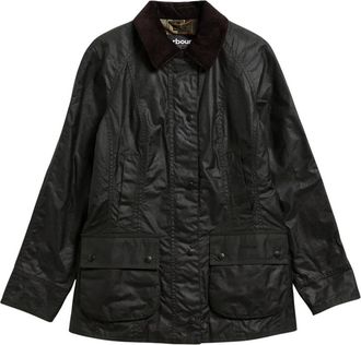 Barbour Beadnell Wax Jacket - Dames - Jassen - Groen - Maat: L Katoen