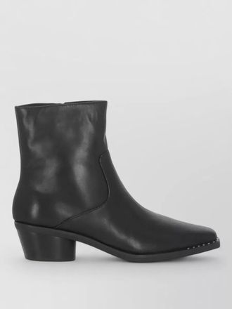 Ash leather ankle boots arrow toe studs