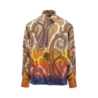 Etro Printed silk shirt Man M