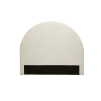 Miliboo Cabecero De Cama Redondo De Tela Beige 160 Cm Naomy