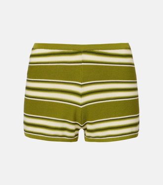 Faithfull The Brand Playa striped cotton-blend shorts