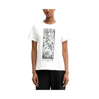 Max Mara Tops, Dames, Wit, L, Katoen, Guglia T-Shirt