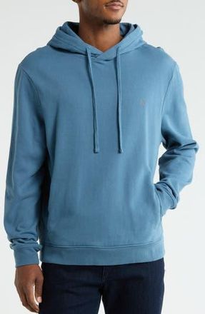 AllSaints Raven Pullover Ramskull Logo Hoodie in Areo Blue at Nordstrom Rack, Size Xx-Large