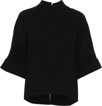 Mark Kenly Domino Tan Bailee crepe blouse - women - Polyester - 36 - Black