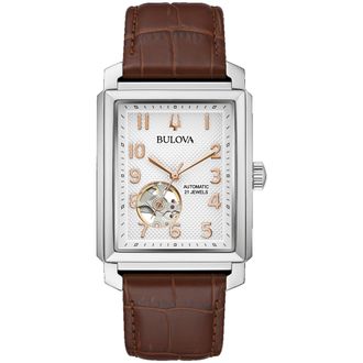 Bulova Sutton Automatic Mens Brown Watch 96A268 Leather - One Size