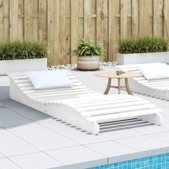 vidaXL Vidaxl - Lettino Prendisole Bianco 205x80x31,5 cm in Legno Massello Pino