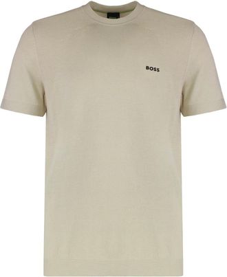 HUGO BOSS Hombre, Camisetas, Beige, Talla: M