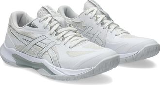 Asics Hallenschuh ASICS GEL-TACTIC 13, Damen, Gr. 39,5, weiss (wei&szlig;, pure silber), Synthetik, Schuhe Hallenschuh
