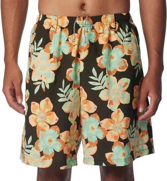 Columbia PFG Super Backcast Water Shorts Mens Green Floral Swimwear FTS1610
