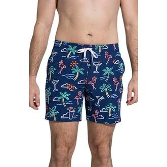 Chubbies Tropicadas 7-Inch Swim Trunks in Navy at Nordstrom, Size X-Large