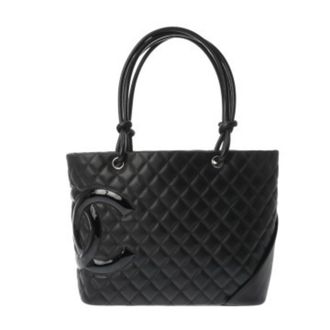 Chanel Black Leather Tote Bag (Pre-Owned)