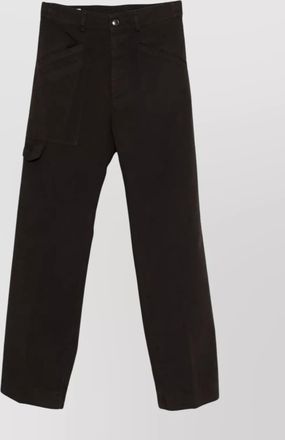 Dries Van Noten straight leg cotton trousers and pockets