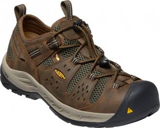 Keen Mens Atlanta Ii Cool Esd Soft Toe Hiker Work Boot In Cascade Brown/forest Night