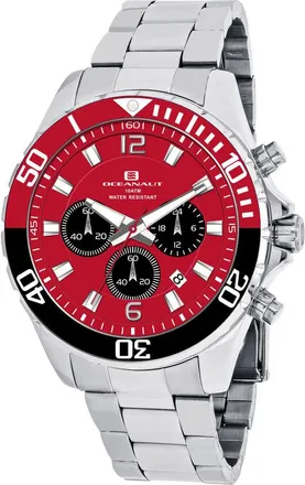 Oceanaut Sevilla Chronograph Quartz Red Dial Coke Bezel Mens Watch OC2526