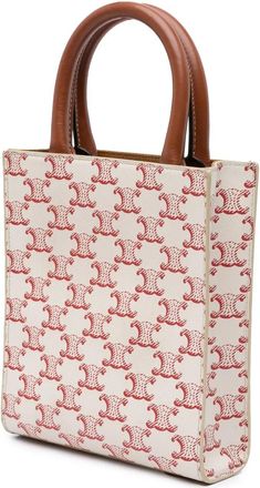 Celine Hobo Bags - 2021 Mini Triomphe Coated Canvas Vertical Cabas Sa - Gr. unisize - in Weiß - für Damen