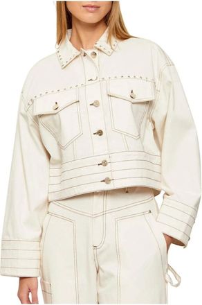 Liu Jo Chaqueta Jacket - female - Liu Jo - Denim Jackets - Beige - M - Jackets