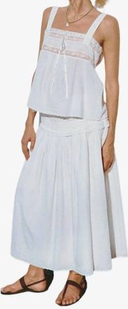 Ciao Lucia Irati Midi Skirt In White