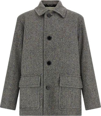 Dries Van Noten Randale Jas - Heren - Mantel - Grijs - M - Wol - Jassen