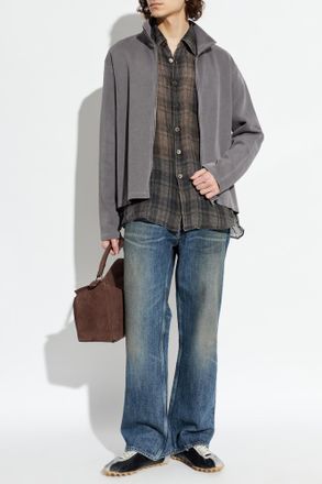 Our Legacy Sweatshirt With Stand-up Collar, Mens, Grey