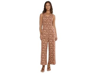Toad&Co Gemina Tank Top Jumpsuit Womens Jumpsuit & Rompers One Piece Copper Print : LG (US 12-14), Cotton/Elastane/Lyocell