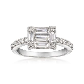 Ross-Simons Lab-Grown Diamond Ring in Sterling Silver