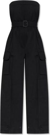 Saint Laurent Cassandre Strapless Jumpsuit - Dames - Jumpsuits - Zwart - XS - Katoen - Jumpsuits & Playsuits