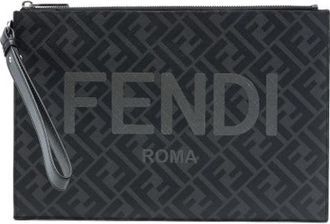 Fendi Pre-owned Canvas fendi-bags - Dames - Vintage Clutch - Grijs - ONE Size - Vintage