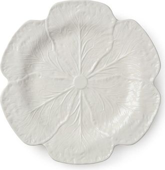 Certified International Le Jardin White Cabbage 3D Round Platter