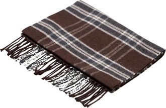 Brooks Brothers Sciarpa in Lana a Quadri - - Accessories - Uomo - Marrone - ONE SIZE