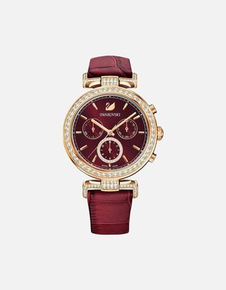 Swarovski Womens Swarovski 5416701 Era Journey Dark Red Rose-Gold Tone PVD Womens Watch