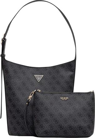 Guess Meridian Schoudertas - Dames - Schoudertassen - Zwart - ONE Size - Leer - Tassen